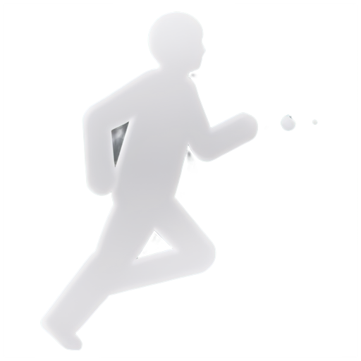 Create an image of a pictogram sign symbolizing an exit or evacuation. On a light background, depict a stylized figure of a person running to the right. The figure should be in a dark color and consist of simple geometric shapes: a round head and angular body with limbs. The person should appear in motion, with arms and legs bent at the elbows and knees, creating a sense of dynamism. Surround the figure with a dark-colored square frame, open on the left side, through which the figure appears to be running out. This sign is often used to indicate an emergency exit. - icon | sticker