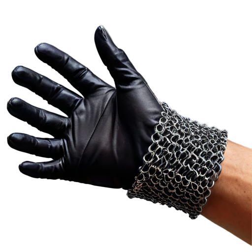 Medieval fantasy chainmail gloves, made of steel rings - icon | sticker