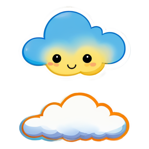 cloud system sunny bright - icon | sticker