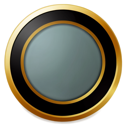 golden circle icon with diagonal. line thickness 10px. circle should be on transparent background - icon | sticker