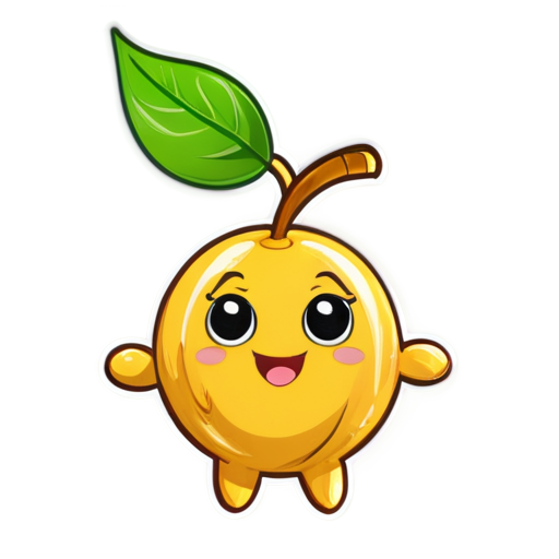 Fruit character logo - icon | sticker