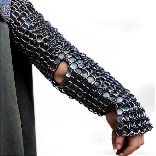 Medieval fantasy chainmail sleeves, made of steel rings - icon | sticker