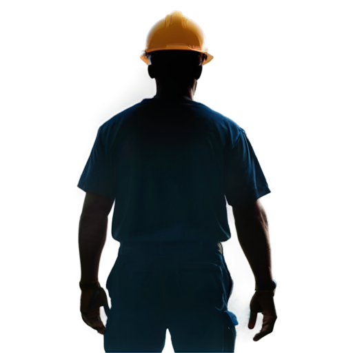 Construction worker carrying tools silhouette - icon | sticker