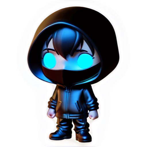 The thief in the black mask 3d model - icon | sticker