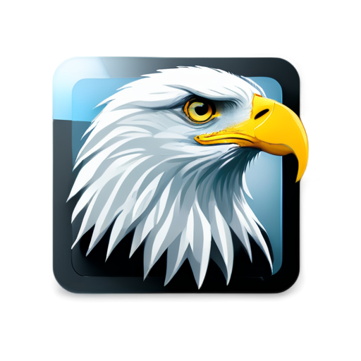 I have a software application for which I want to design an icon. This software is a deep learning training tool in the field of visual inspection, integrating project management, image library management, annotation, training, and model export functions. The icon needs to reflect features such as deep learning, intelligence, and visual inspection. eagle eye brain - icon | sticker