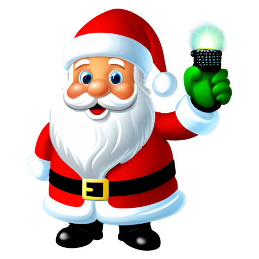 Christmas santa Flashlight - icon | sticker