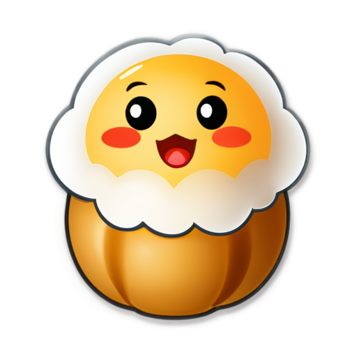 create a dimsum icon with emoticons and make it look like the dimsum is covered in smoking - icon | sticker