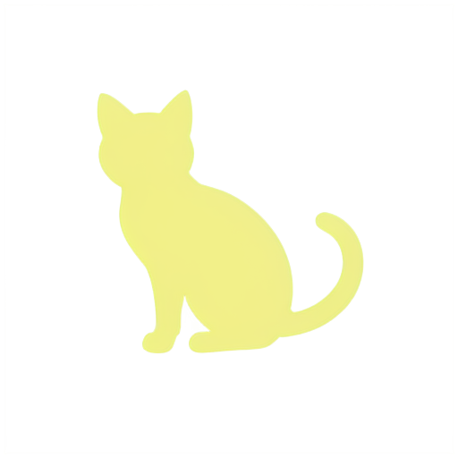 cat with cat line art - icon | sticker