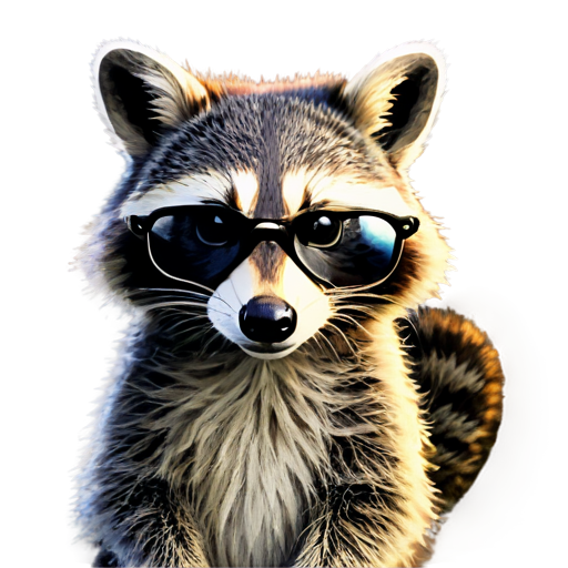 Raccoon, Snake, Glasses, Games - icon | sticker