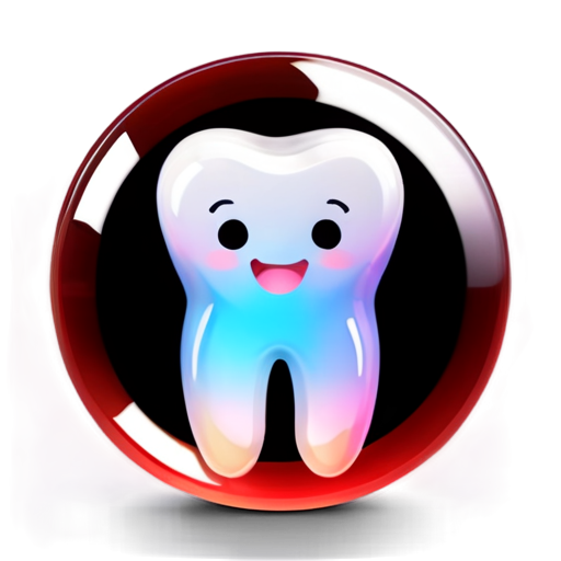 Teeth with Ai chip - icon | sticker