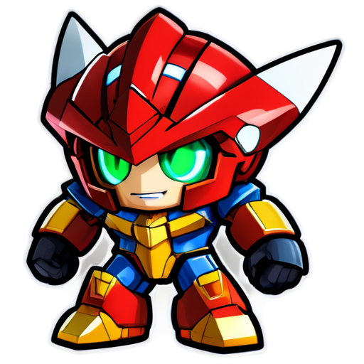 make me an icon for a youtuber named BakuBrawlerX and make it a mix between gurren laggan and a megazord - icon | sticker