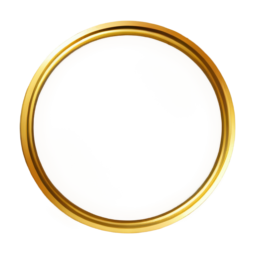 gold smooth thin circle border transparent background - icon | sticker