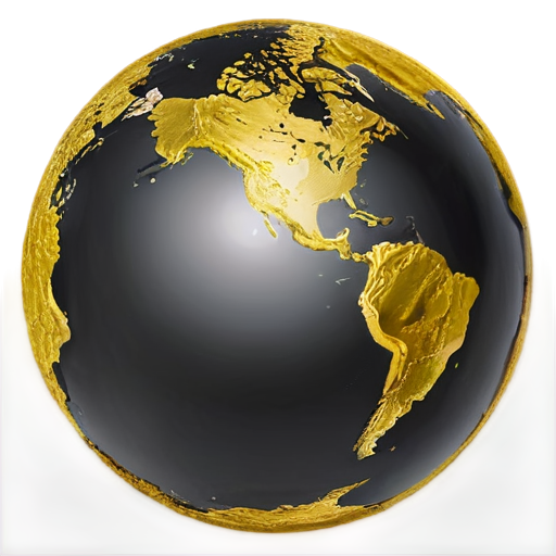 all shades of gold on a sphere without glare - icon | sticker