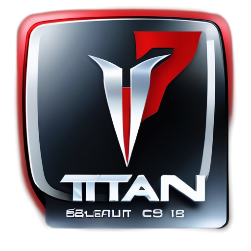 IT equipment company "tiTan group" logo (not a pc) show more different details. Use gary and red colors. - icon | sticker