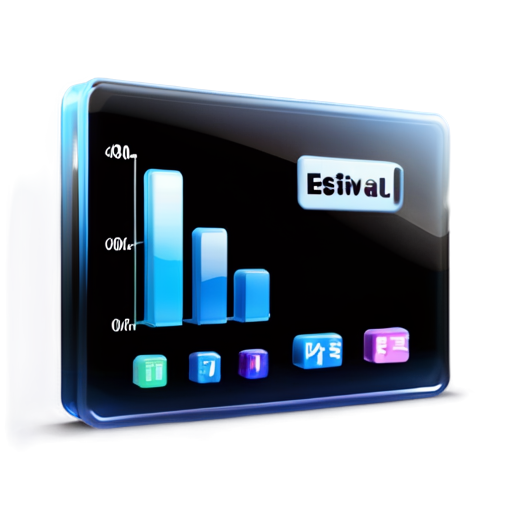 statistics and graph, survival analysis, write text "Estimators" - icon | sticker