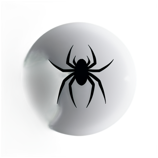 full moon with spiderweb, spider - icon | sticker