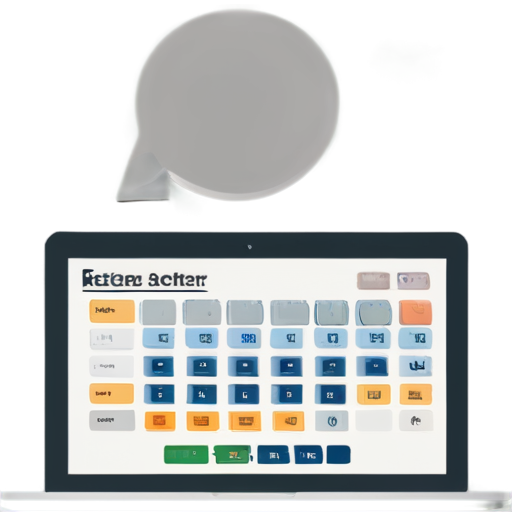 A minimalist sticker-style illustration showing a laptop with a video call interface on the screen, with small icons of a calendar and a clock next to it. Simple, clean lines, and neutral colors, focusing on easy readability. Suitable for professional presentations about online communication or productivity, with soft, muted colors like light gray, blue, and white for a modern and friendly look. - icon | sticker