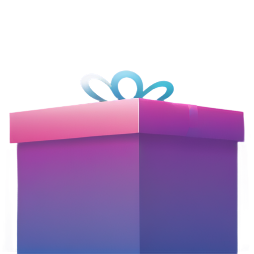 Gradient gift box - icon | sticker