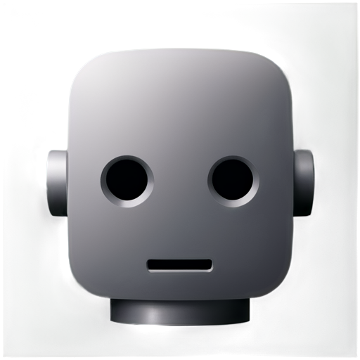 Very simple square robot head - icon | sticker