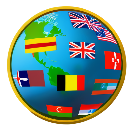 Create an icon that combines a globe with diverse cultural symbols (like flags or traditional items) to emphasize the importance of incorporating cultural perspectives in economics.* - icon | sticker