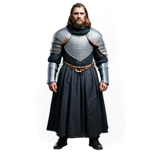 Medieval fantasy hauberk, made of steel rings - icon | sticker