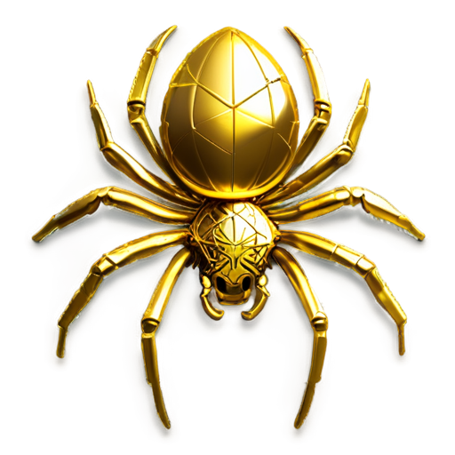 create a gold spider with Bitcoin mark on his back I prefer a large one and cute also - icon | sticker