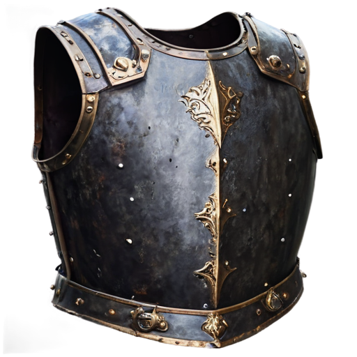 Medieval fantasy rusty cuirass - icon | sticker