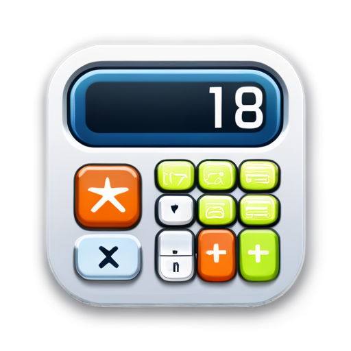 ios style, app icon, rounded_corner, calculator - icon | sticker