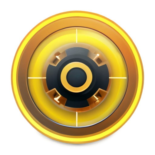 operation progress icon in yellow-orange colors - icon | sticker