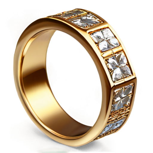 gold flat ring. the section of the ring is a regular trapezoid. the ring is divided diagonally by a line. the section of the line is the same trapezoid - icon | sticker