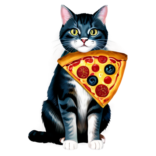 kitty pizza - icon | sticker