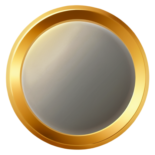 golden round icon. inside there is a diagonal line. icon on a transparent background - icon | sticker