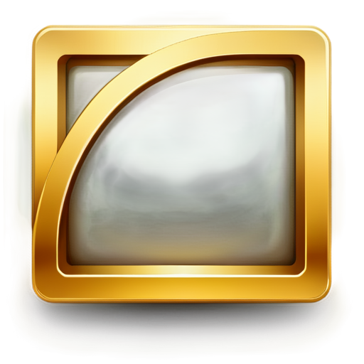 gold icon. inside is a golden line diagonally. icon on a transparent background - icon | sticker