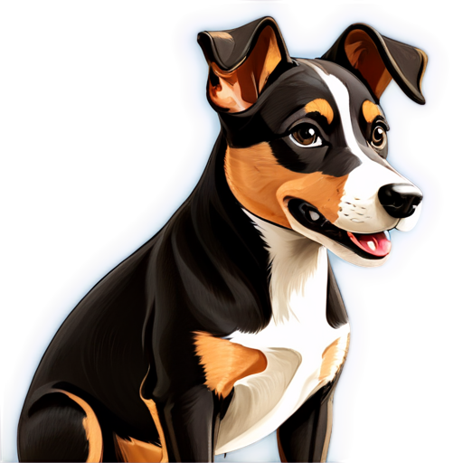 dog, cartoon - icon | sticker