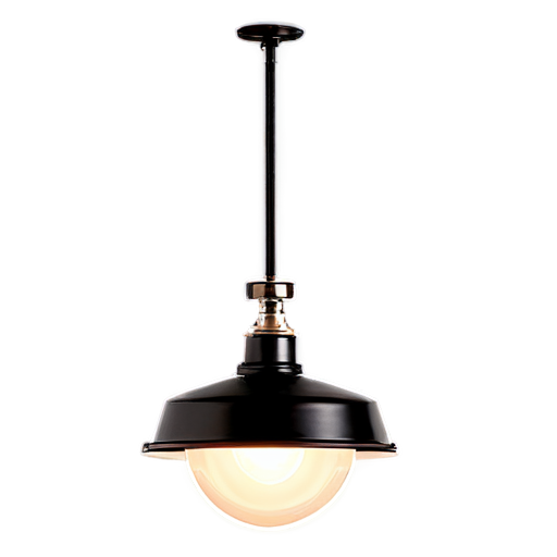 industrial decor styles with iconic metal pendant light inside a circle - icon | sticker