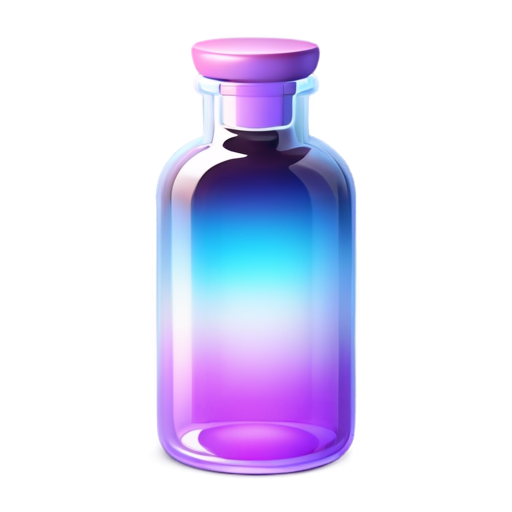 magic bottle with purple potion, elegantly shape, fantasy - icon | sticker