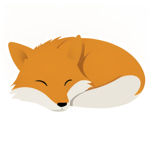 Fox sleep - icon | sticker