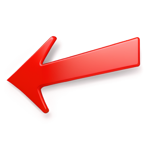 red png arrow pointing left - icon | sticker