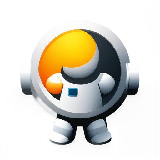 Lunar link, space themed crypto trading bot, astronaut - icon | sticker