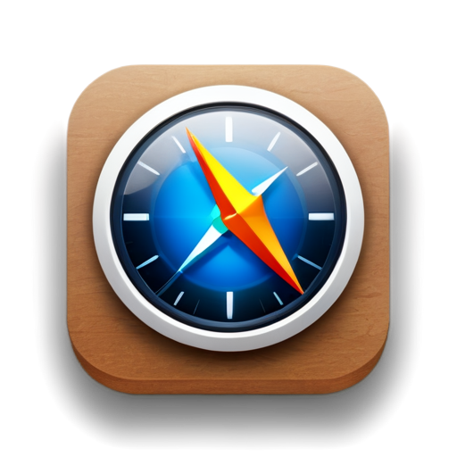 ios style, app icon, rounded_corner, safari, - icon | sticker