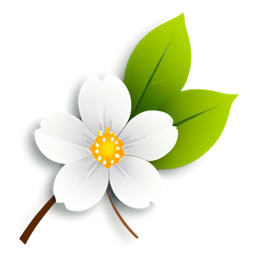 simple and minimalistic apple blossom icon - icon | sticker