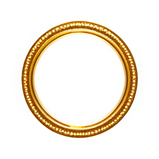 gold circle border with silver on transparent background - icon | sticker