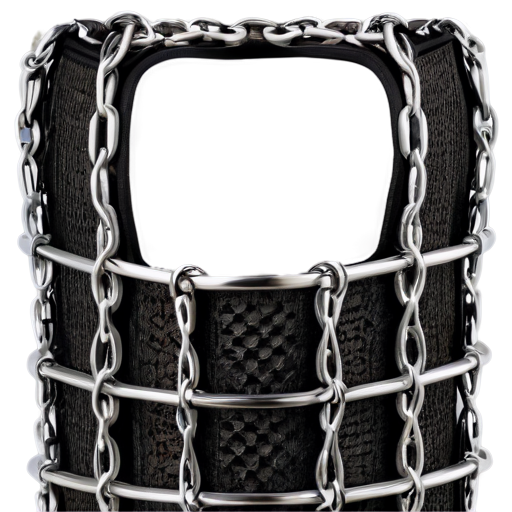 Medieval fantasy chainmail facemask, made of steel rings - icon | sticker