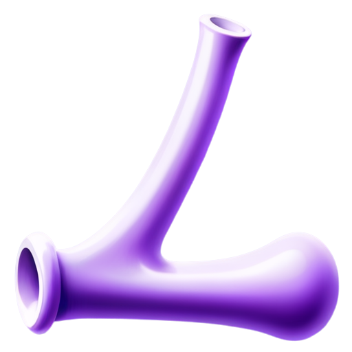 Bone icon: one purple human bone drawn diagonally with clean and straight edges. - icon | sticker