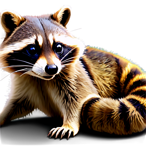 Raccoon, snake eyes, games, play on computer, rgb - icon | sticker