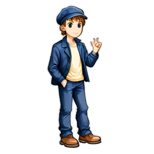 newsboy, transparent background - icon | sticker