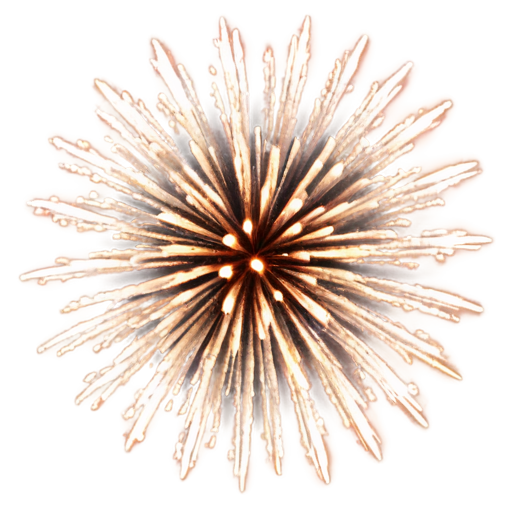 fireworks and christmas lights - icon | sticker