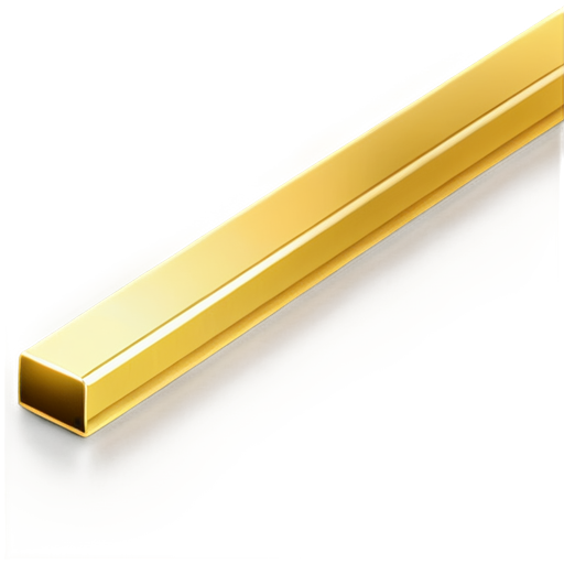 gold straight line with rounded edges - icon | sticker