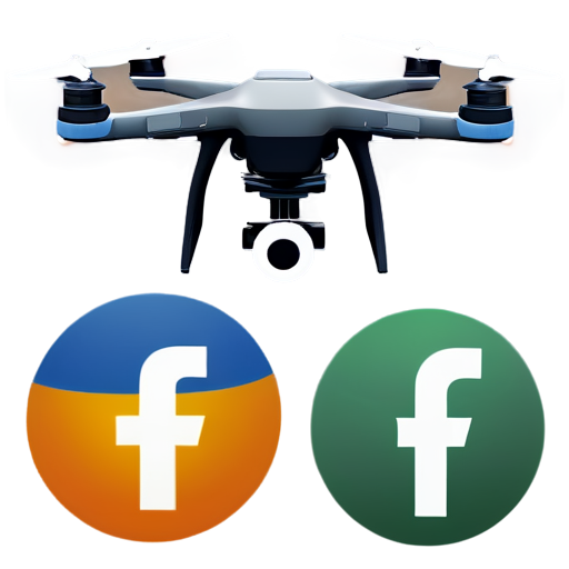 Facebook cover photo drone logo - icon | sticker