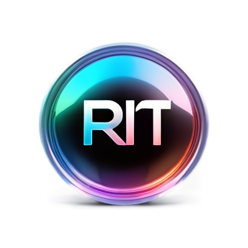 new shiny metal RIT logo - icon | sticker